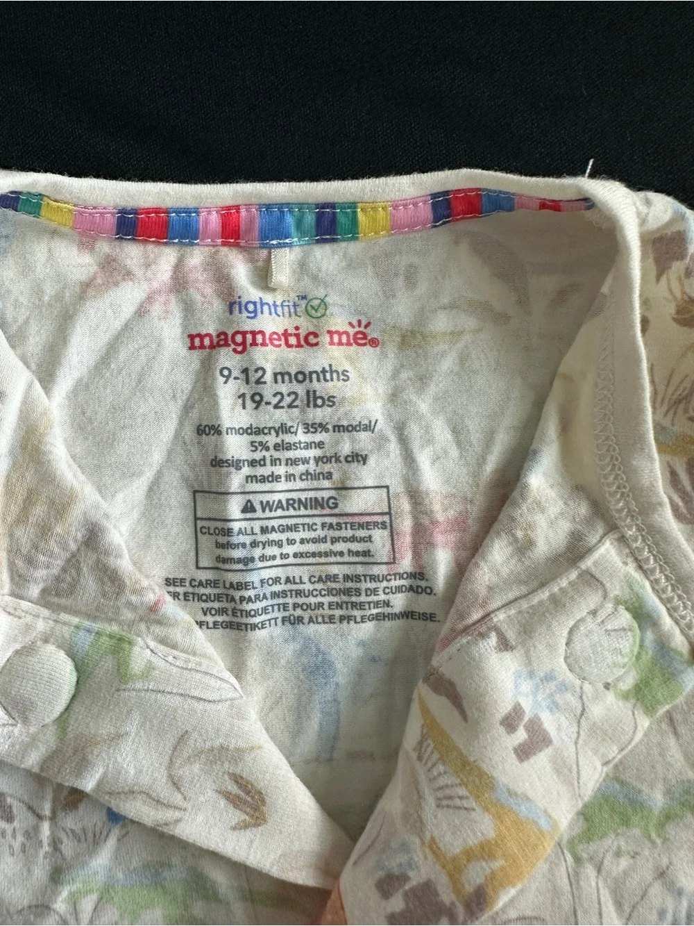 Magnetic Me Neutral Dino Footed One-Piece- NEVER WORN